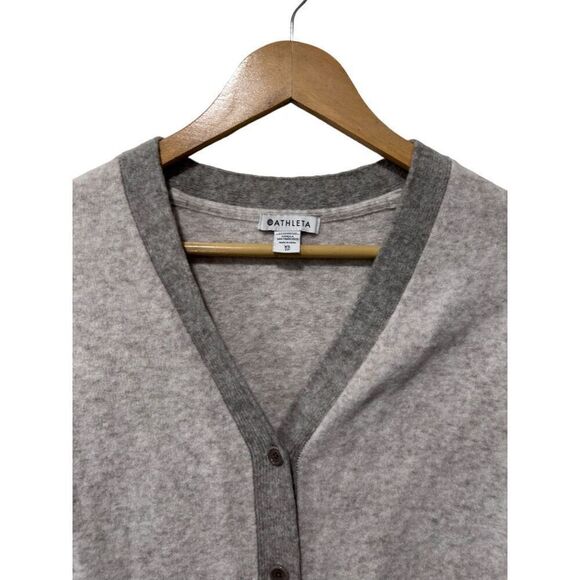 Athleta Westlake Gray Cardigan Sweater Wool Blend Button Front XS Athleisure - Picture 6 of 13